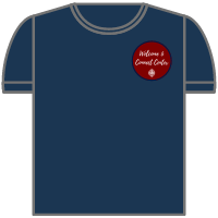 Blue Welcome & Connect Center Logo T-shirt